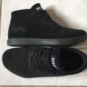 NoBull mid top suede black trainers